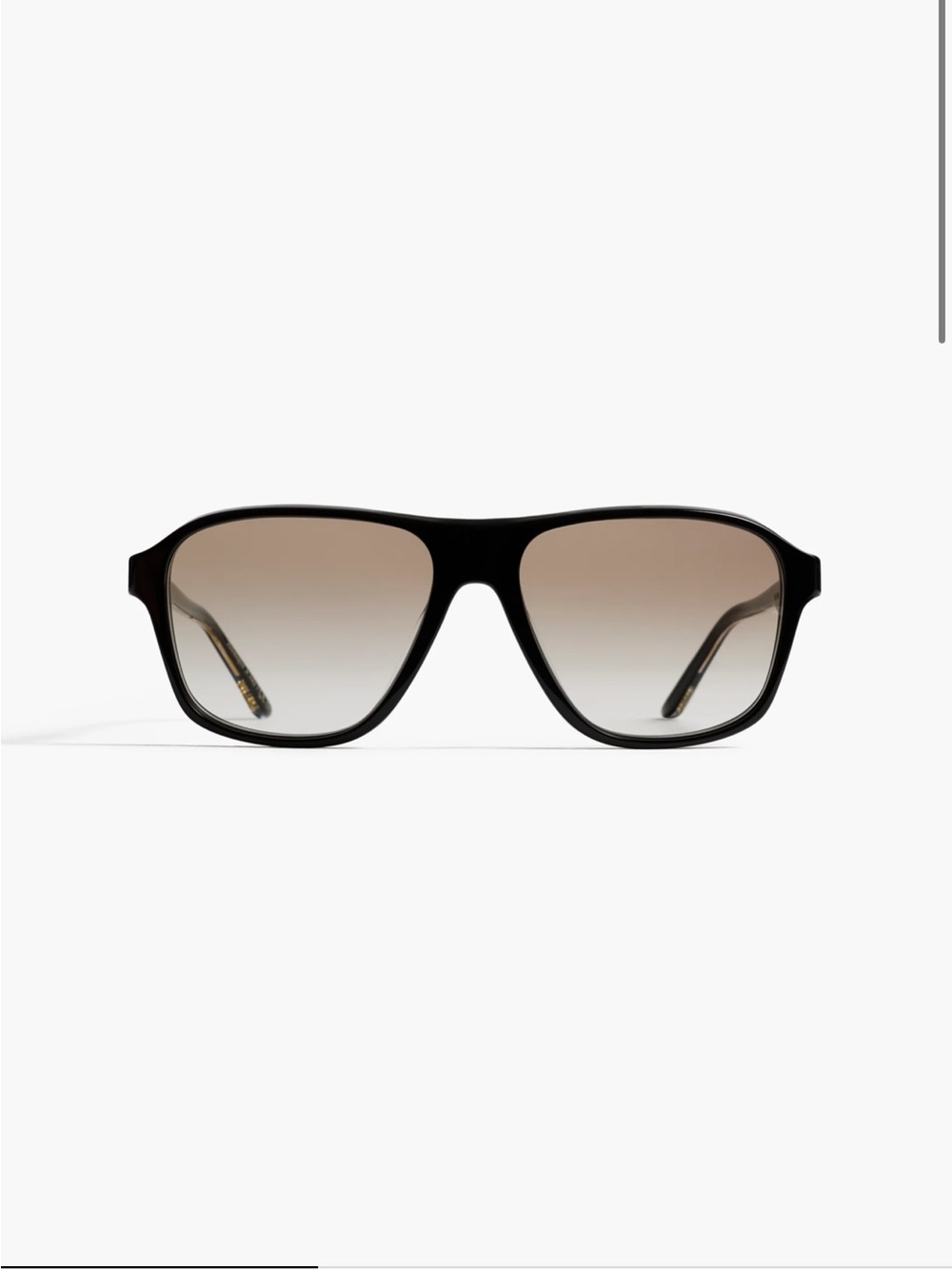 KHAITE Black Oversized Square Sunglasses